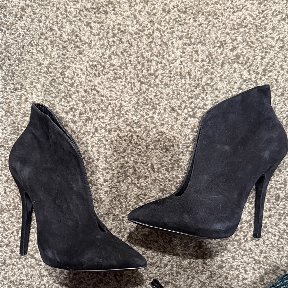 Steve Madden Black Suede Stiletto Heels
